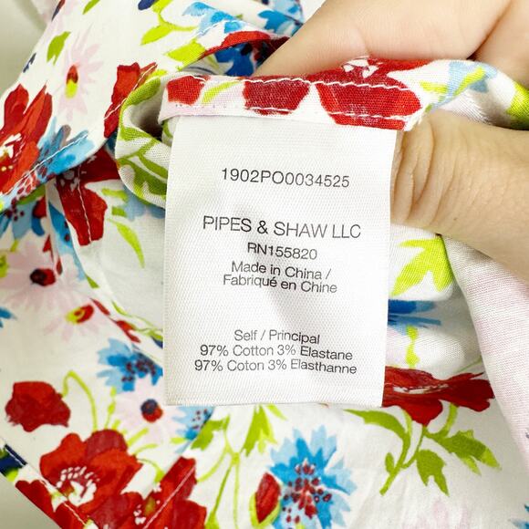 Veronica Beard Vea White Floral Twist Front Halter Top 14 NEW - Picture 7 of 8